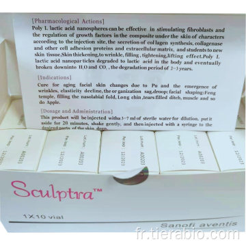 Sculptra Poly L Filleurs d&#39;acide lactique Lactique injectable